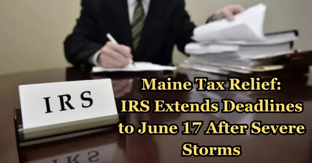 Maine Tax Relief: IRS Extends Deadlines to June 17 After Severe Storms